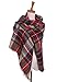Bess Bridal Women's Plaid Blanket Winter Scarf Warm Cozy Tartan Wrap Oversized Shawl Cape