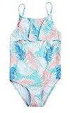 ATTRACO Girls One Piece Swimsuit Set Printed Adjusatable Straps Bathing Suit