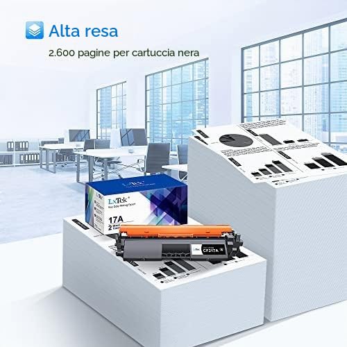 LxTek Compatible for HP 17A CF217A Toner Cartridge for HP Laserjet Pro M102A M102W, Laserjet Pro MFP M130a M130nw M130fn M130fw (Black, 2-Pack with Chip)