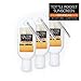 SPF 30 Sunscreen Multi-Pack by L'AUTRE PEAU | Travel Size Sunscreen for Men, Women, and Kids | Non-Greasy Water Resistant | Tropical Scent | TSA Approved | (1oz 3 Pack with Carabiner Clip)