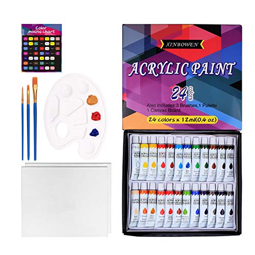 Imperial Global Acrylic Paint Set 24 Colors of 0.4oz Acrylic Paint