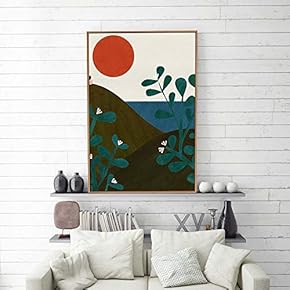 Framed Home Artwork Abstract Simple Style for Living Room Bedroom