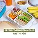 Bento Box Lunch Box, Food Container with Lid, 3 Compartment Bento Box Container for Meal Prepping, Reusable Food Prep Container, BPA Free Container with Compartments, Bento Lunch Box for Adults