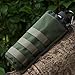 MILITARY UNIFORMS Outdoor Gear Mesh Flask Bag Drawstring Water Bottle Pouch Molle Water Bottle Attachment ACU CP Camouflage Tactical Hiking Camping 1000D Nylon Anti-Tear Oxford Cloth (Gray)