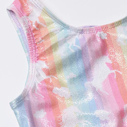 Toddler Gymnastics Leotards Colorful Rainbow Unicorn Outfits Activewear