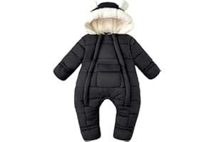 Srkrando Baby Boy Winter Fleece Snowsuit Jacket Toddler Girl Jumpsuit Warm Snow Suit Coat