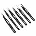 Kingsdun 8pcs Pointed Precision Tweezers Set Professional Anti-Static Long Tweezer Kit for Electronic Repairing,Soldering & Crafting