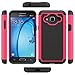 Galaxy J3 2016 Case,Galaxy J3V Case,Galaxy J3 6 Case,Galaxy Amp/Express Prime Case,Galaxy Sky/Sol Case,Asmart Shockproof Dual Layer Protective Cover Phone Case for Samsung Galaxy J3 V 2016 (Hot Pink)
