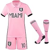 mufey Soccer Jerseys for Boys Girls Kids & Youth 10# Soccer Football Jersey Outfits Football Training Uniform 4-12& XXS