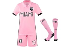 mufey Soccer Jerseys for Boys Girls Kids & Youth 10# Soccer Football Jersey Outfits Football Training Uniform 4-12& XXS