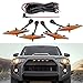 Seven Sparta 4 PCS Led Amber Lights with Fuse and Instruction for 2014-2019 Toyota 4Runner TRD Pro Grille, Including SR5, TRD off-road, Limited, TRO Pro (Amber Shell)