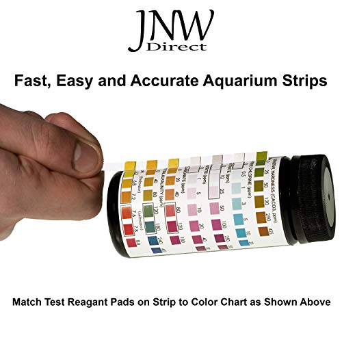JNW Direct 7 in 1 Aquarium Test Strips 50 Count, Best Kit for