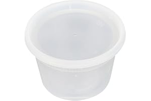 Restaurantware-Asporto 16 Ounce To Go Boxes, 100 Microwavable Round Soup Containers - Clear Plastic Lids Included, Do Not Contain BPA, Clear Plastic Soup Containers, Disposable