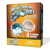 Geode Starter Rock Science Kit - Crack Open 4 Amazing Rocks and Find Crystals!