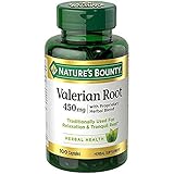 Nature's Bounty Natural Whole Herb Valerian Root, 450mg, 100 Capsules