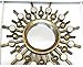 All American Collection New 3 Piece Decorative Mirror Set, Wall Accent Display (Distressed Gold)