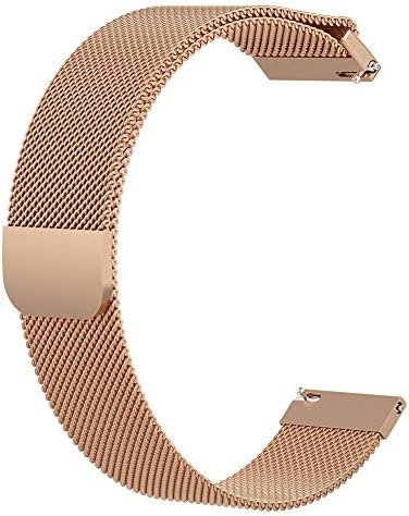 GSYClbf Smartwatch Band for for Ticwatch C2 Huawei Watch/S1/Fit/B5, Stainless Steel Mesh Replacement Breathable Bracelet Strap with Magnetic Closure Choose Color for Women
