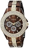 XOXO Women's XO5455 Rhinestone-Accent Chocolate Brown Analog Bracelet Watch