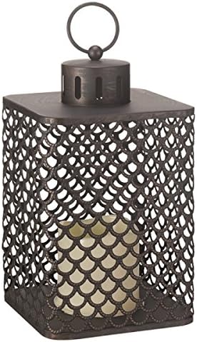 Homezone Large Eastern Style Cairene Shabby Chic Metal Hurricane