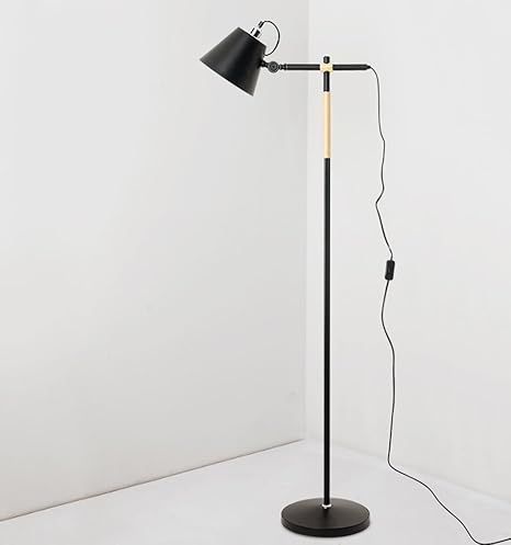 Zhdc Floor Lamp Solid Wood Nordic Vertical Light Japanese