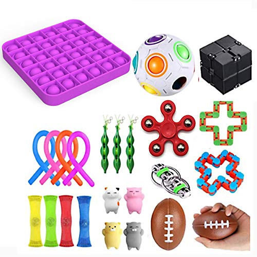 DAHAI Sensory Fidget Toys Set 24 Pcs,Stress Relief and AntiAnxiety