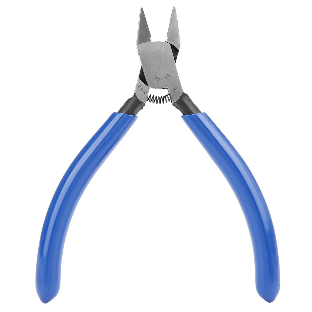 Wire Cutter Pliers, 4inch Electrical Cable Cutters Snips Cutting Nippers, Diagonal Pliers, TU-723 Cable Pliers, Suitable for Model Making and Fishing
