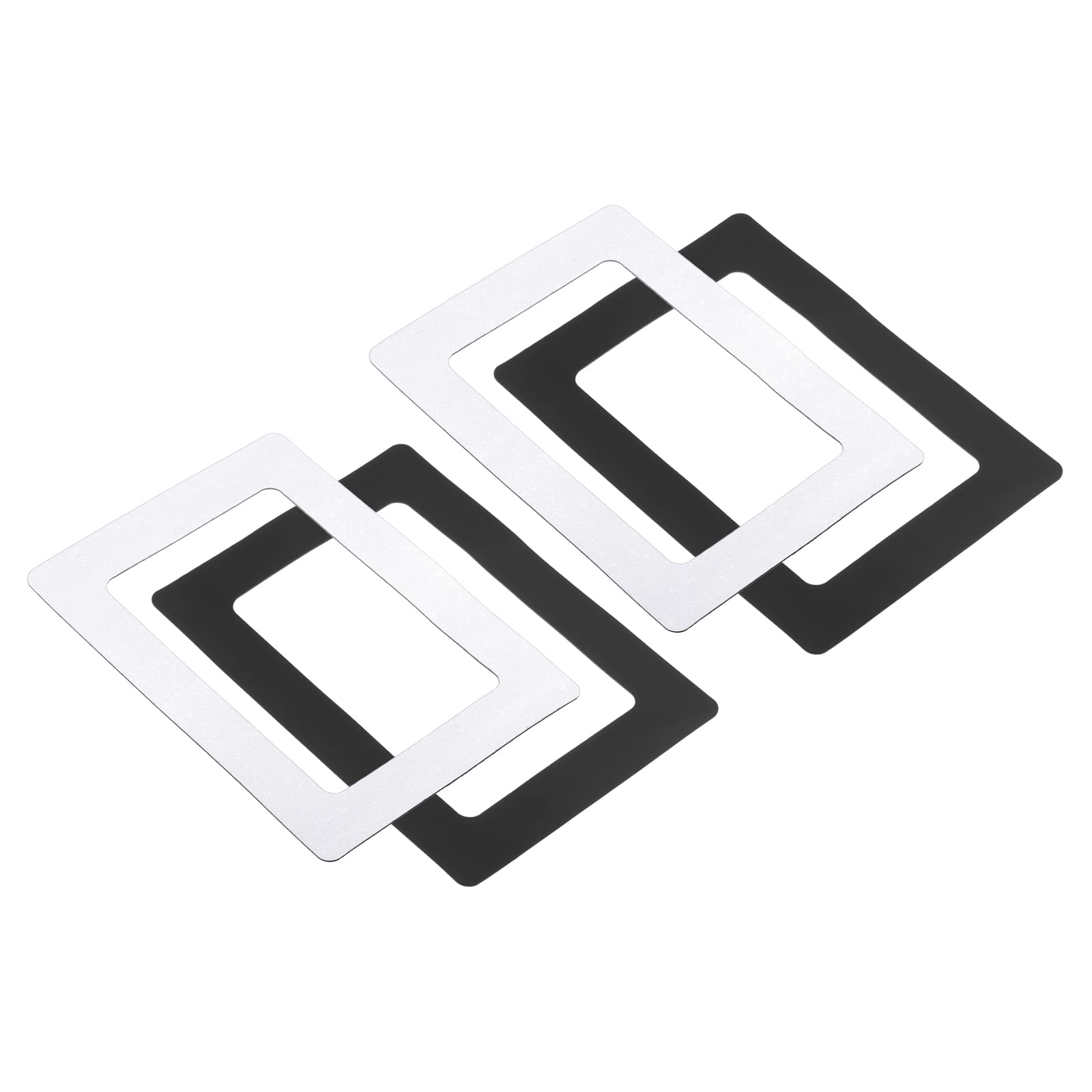 PATIKIL Magnetic Picture Frame, 4 Pack Magnetic Photo Frame Picture Holder Holds 4x6 Inch Photos for Refrigerator Metal Home Office, PVC White