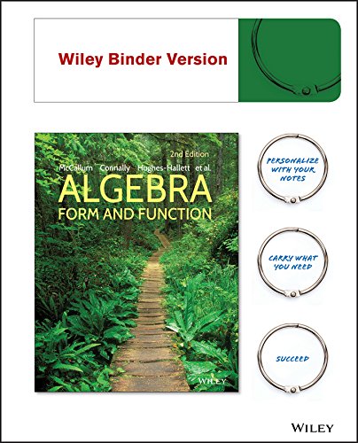 Algebra, binder ready version: form and function