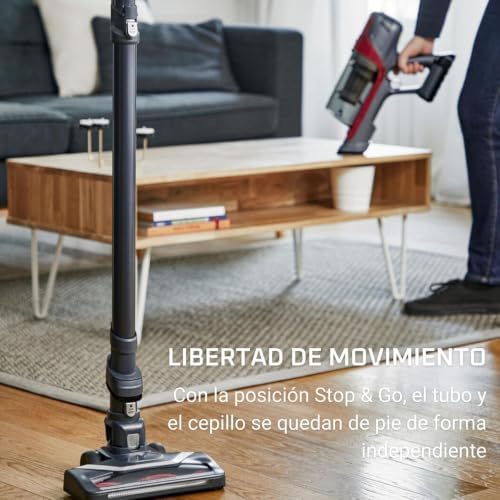 Rowenta xpert 6.60 essential - aspirador de pó sem fio, animal kit, controle de velocidade, modo eco, gatilho de função boost, autonomia de até 45 min, bateria removível, design leve, rh6878