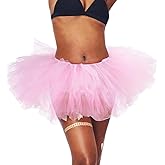TWINKLEDE Hot Pink Tulle Tutu Skirt Ballet Bubble Dance Skirt Running Tututs for Women