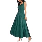 OSTOO Women's 2025 Summer Boho Floral Print Tiered Casual Flowy Long Maxi Dress