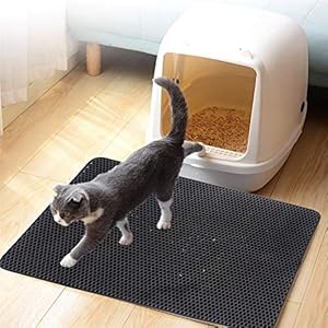 Modaka Doppi Strati Gatto Lettiera Zerbino Trapper Impermeabile Facile da Pulire Lettiera Zerbino-Doppio Strato di Pad…