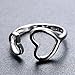 Bamos Jewerly Girls 925 Sterling Silver Ring Herat Set Promise Engagement Wedding Fashion Rings Size 6