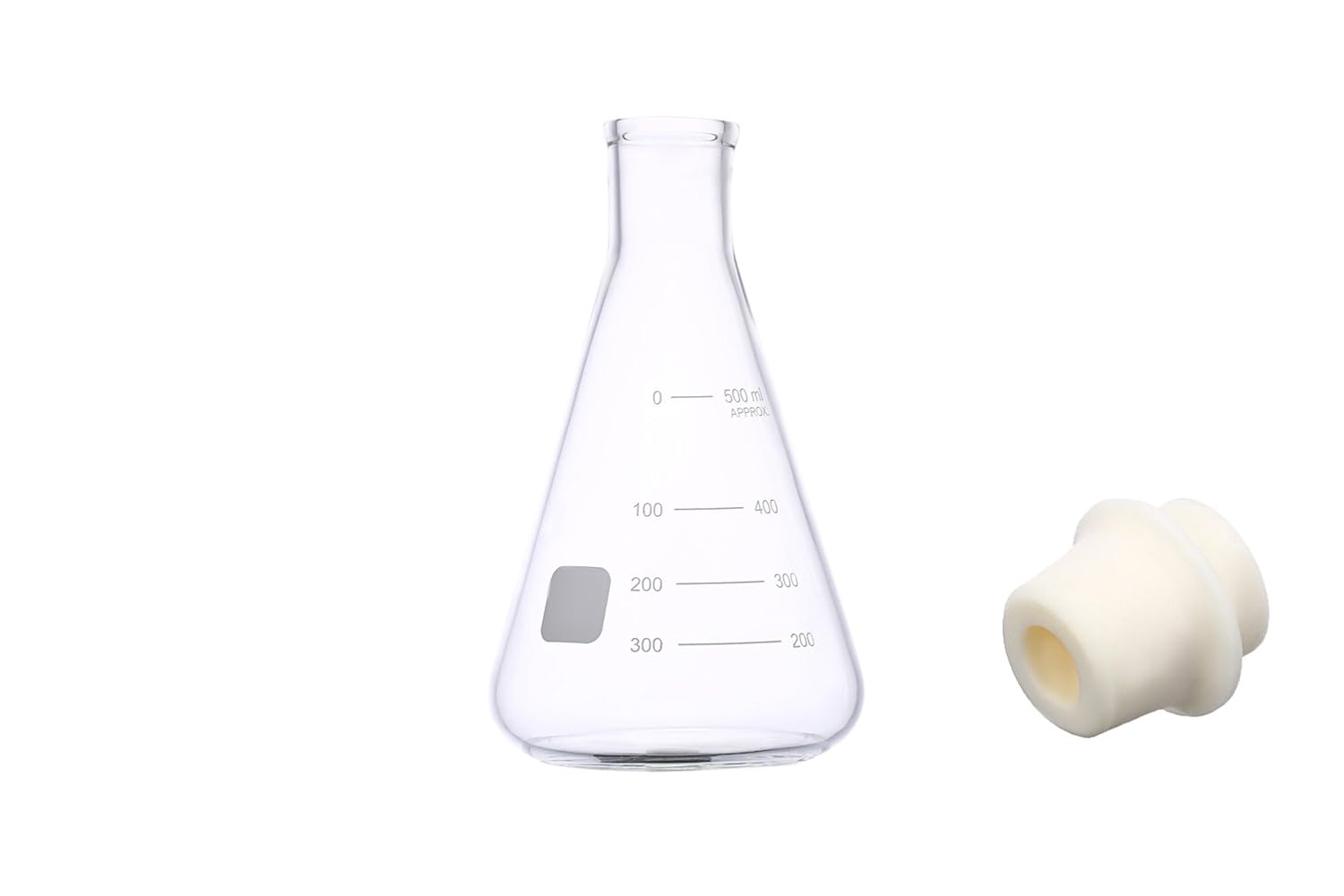 Erlenmeyer Flasks Glass Narrow Mouth Graduation 500ml Amazon Com Industrial Scientific