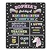 First Day of School Board - First Day of School Sign - Unicorn Themed 1st Day of Kindergarten Preschool Prek Chalkboard Photo Prop - Back to School Gifts for Kids Girls- Reusable Erasable 12 x 16 inch