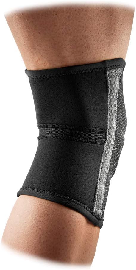 McDavid HyperBlend Knee Compression Sleeve with Dual Aluminum Hinges/Strays. for Ligament and Patella Instabilities, Pain, Injury. Increases Blood Flow, Supports The Knee for Men and Women. : Sports & Outdoors