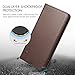 SHIELDON iPhone 7 Plus Case, Genuine Leather iPhone 8 Plus Wallet Folio Magnetic Case with Kickstand and Credit Card Slots Shockproof Case Compatible with iPhone 8Plus and 7Plus - Coffee Brown
