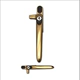 Brass Right Handed Cockspur Virage Window Handle with 9mm backset by Securistyle CB09BSR