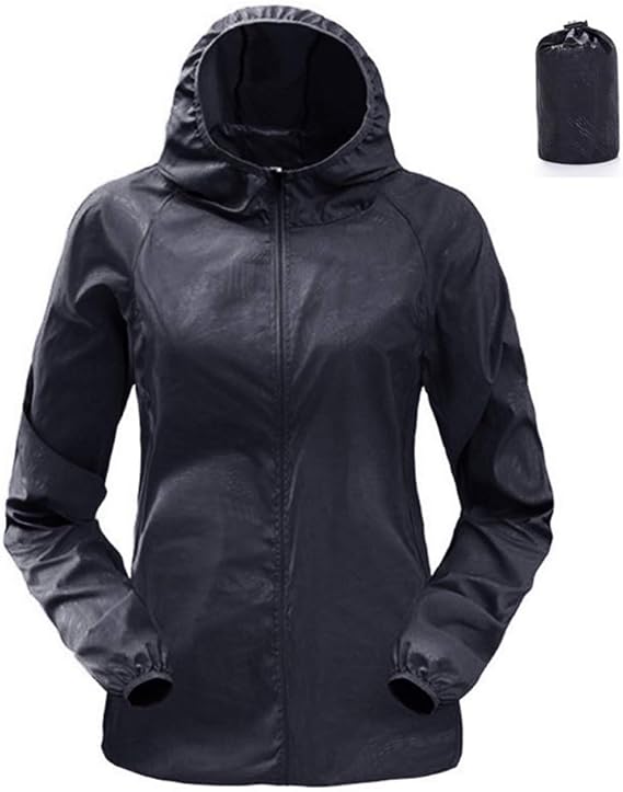 Dihope Women's Waterproof Packaway Jacket Lightweight Hooded Raincoat