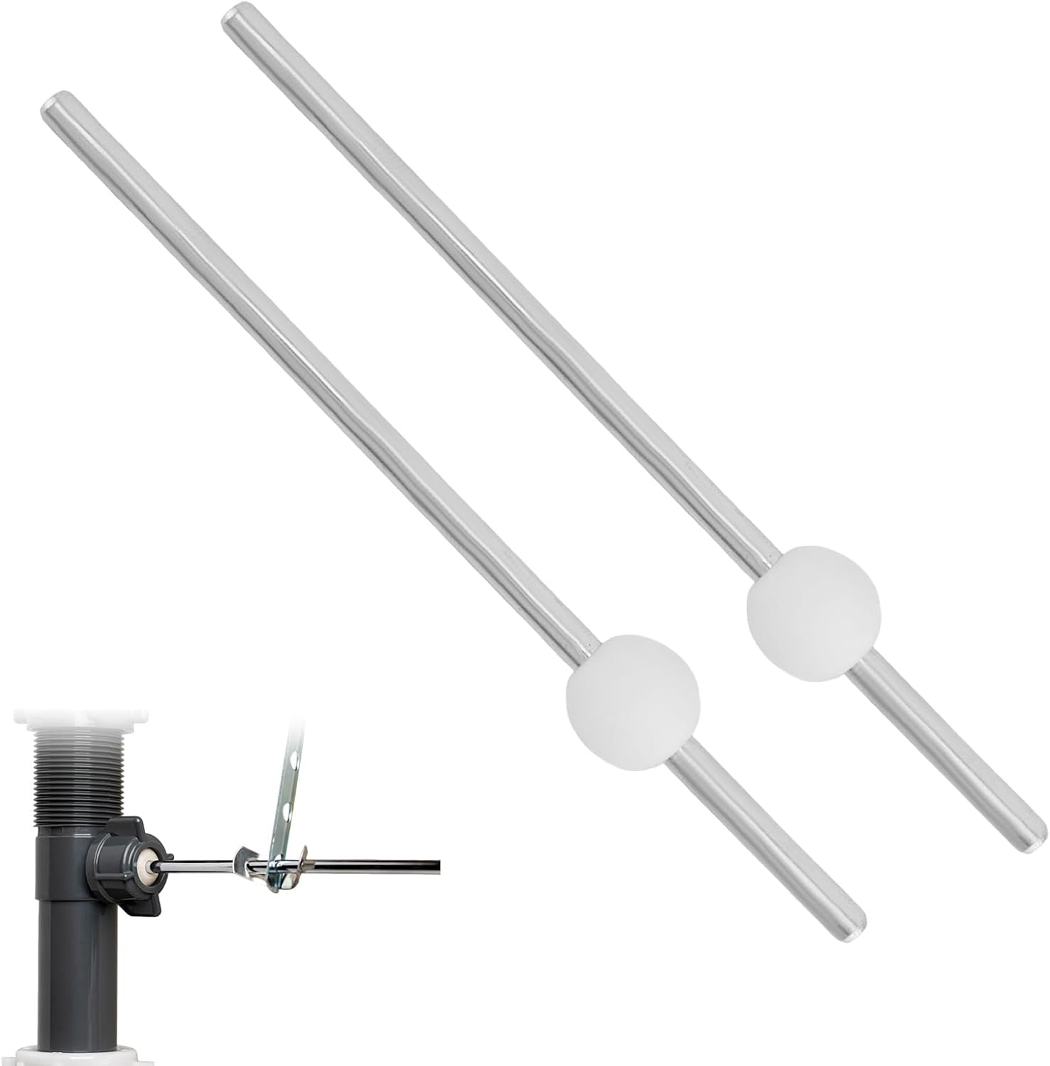 2pcs Lavatory Pop-Up Drain Center Piece Assembly, Bathroom Sink Pivot Ball Rod Stopper Replacement Compatible with Danco 34807 & Price Pfister PS2673 PS469 PSB327 Accessories