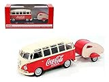 1962 Volkswagen Samba Bus 100 Years Anniversary of the Coca Cola Bottle 1/43 by Motorcity Classics 467433