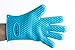 NiceBake Silicone Gloves Heat Resistant BBQ Oven Mitts Anti Slip Grip Best for Microwave Grilling and Baking 5 Fingers 1 Pair Blue