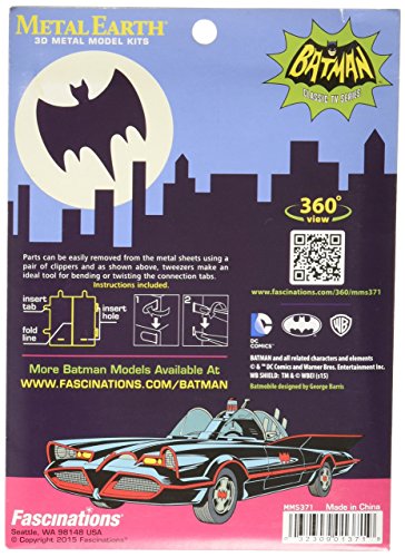 thumbnail image 2 of Fascinations Metal Earth Batman Classic TV Series Batmobile - 3D Metal Model Kit, DIY Assembly 2 of 11