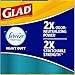 Glad ForceFlex OdorShield Tall Kitchen Drawstring Trash Bags - Febreze Crisp Clean - 13 Gallon - 60 Count