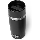 YETI Rambler 12 oz Travel Bottle, Stainless Steel, Vacuum Insulated with Leakproof Commuter Cap, Black