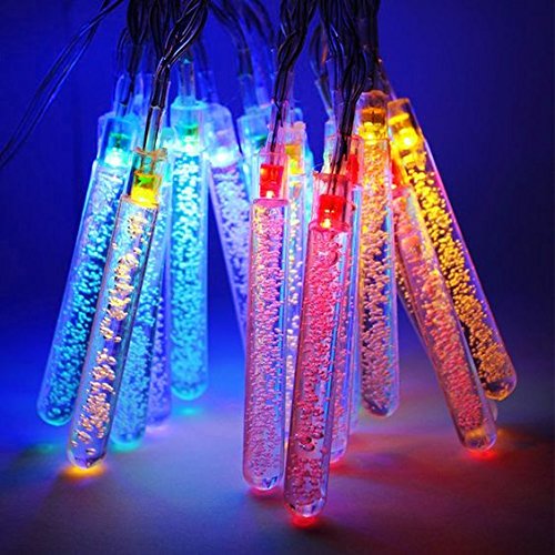 Glimmer Lightings Pack Of 2 Quirky Test Tube Bubble Led String Lights 1 Meter 10 Tubes Multi Colour With Set Of 3 Battery In Each String