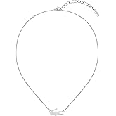 Lacoste Crocodile Pendant Necklace for Women - Stainless Steel, Adjustable - Iconic Elegant Collection, Fashion Jewelry, Accessory - Gift for Her