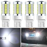 Botepon 4Pcs 7443 T20 7440 7441 7444 992 Led Reverse Light, 5630 33-SMD 900 Lumens 8000K Extremly Bright Led Bulb for Car Led Backup Reverse Lights Tail Brake Stop Lamp 12V White