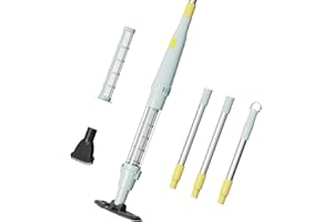 POOLMR Handheld Spa Hot Tub Vacuum- Cordless Small Above Ground Pool Cleaner with 2 Brush Heads, 90 Mins Running Time, 12 gallons/Min Powerful Suction, Ideal for Cleaning Debris and Small Sand Underwater