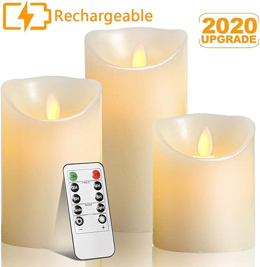 Home Décor Luminara Real Flame Effect Tea Lights Rechargeable Led